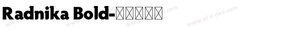 Radnika Bold字体转换